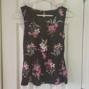 Black Floral Blouse